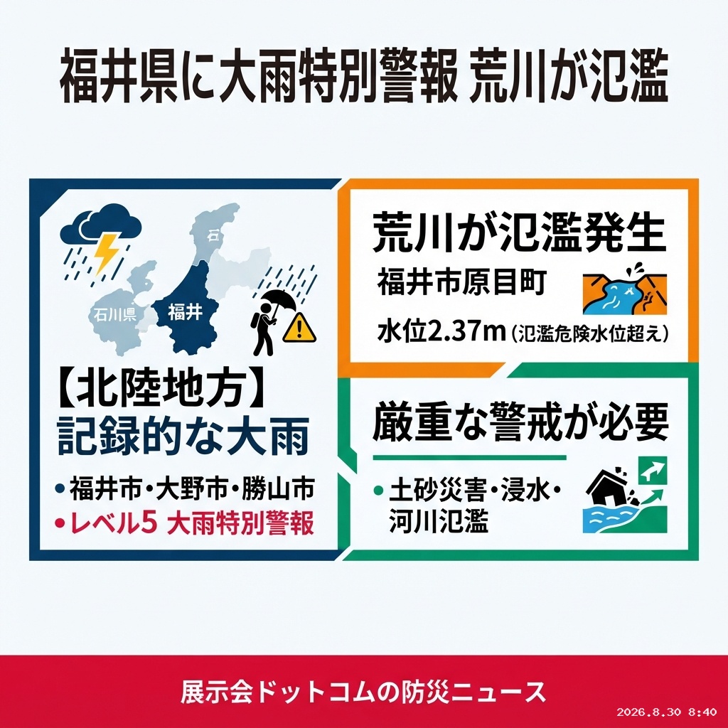 議員webニュース 全国的に大雨に警戒、福井県で特別警報と河川氾濫