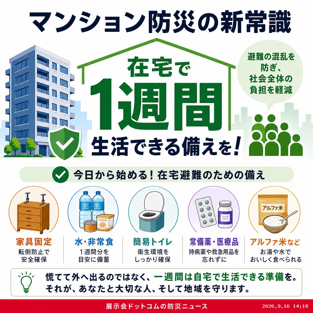 議員webニュース マンション防災：在宅避難の重要性と備え