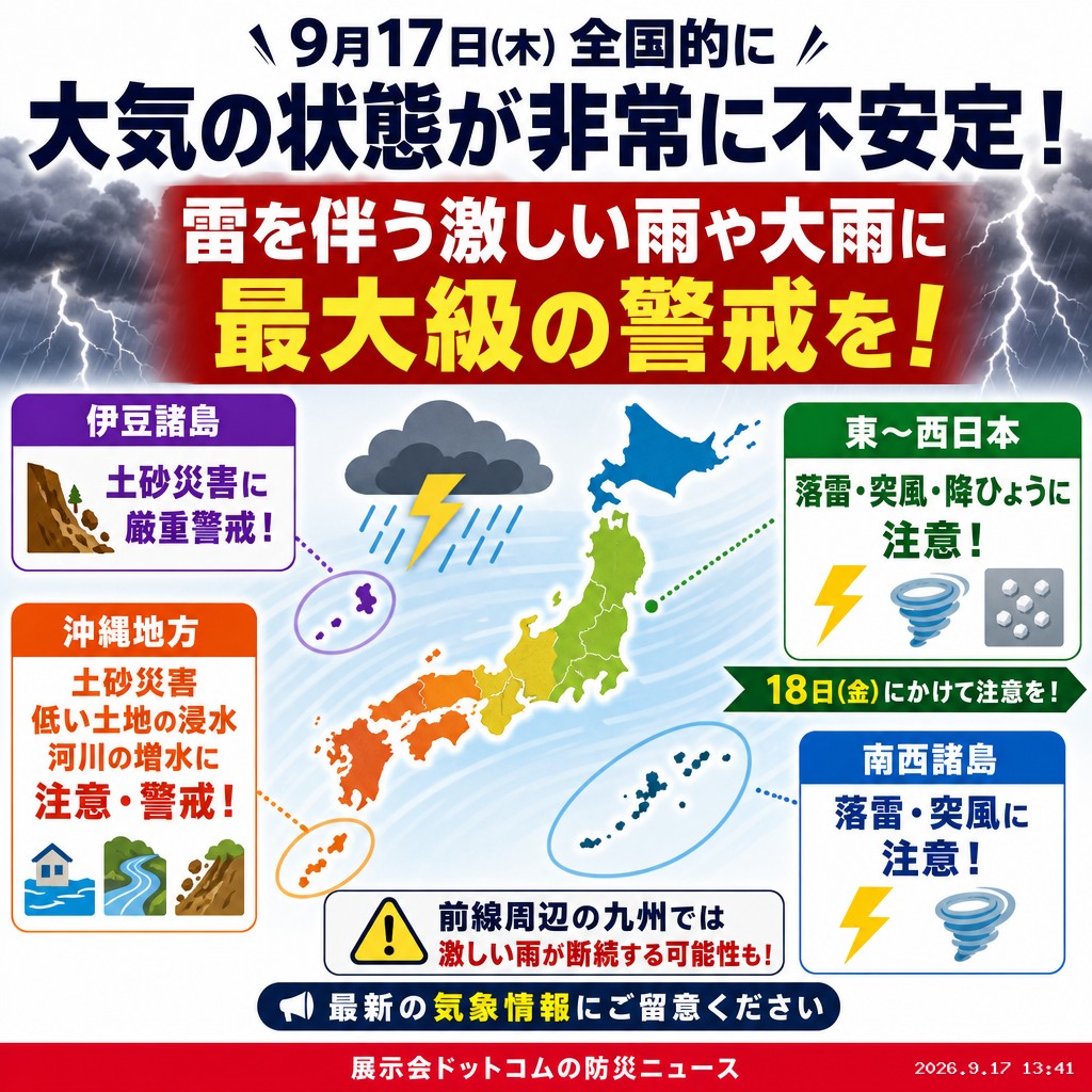 議員webニュース 全国的に大気不安定 雷雨や大雨に注意